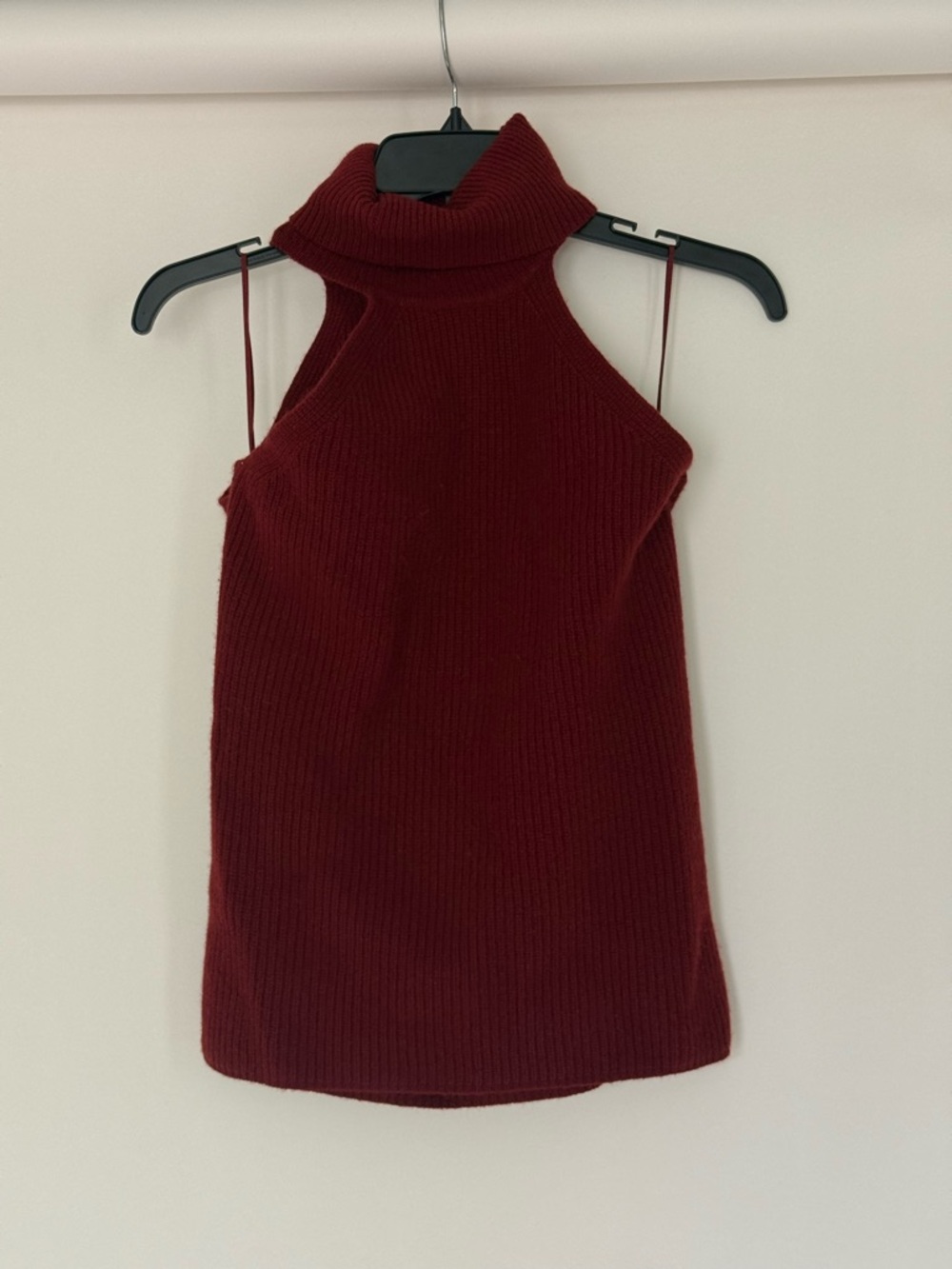 Reiss Red Cashmere-Blend Turtleneck Sweater